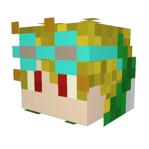 Dark_mirrors Minecraft avatar head, 3D render