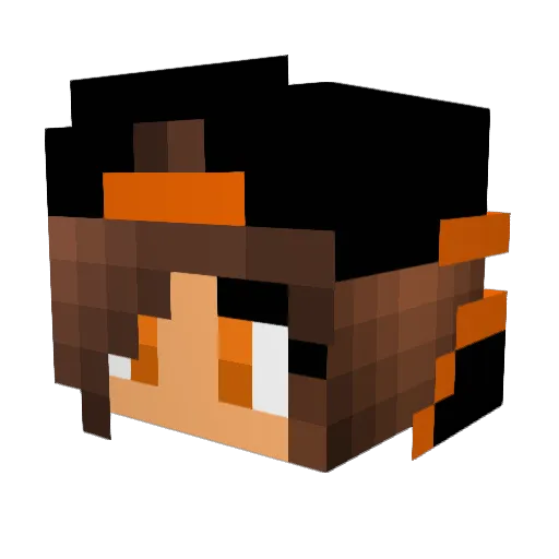 Dark_stricken Minecraft avatar head, 3D render