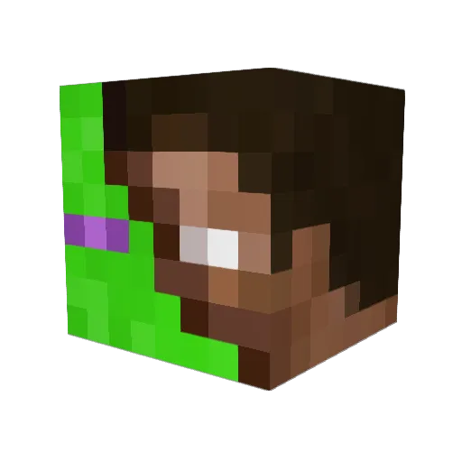 Dark_warrior01 Minecraft avatar head, 3D render