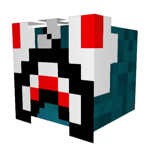 Darkace4 Minecraft avatar head, 3D render