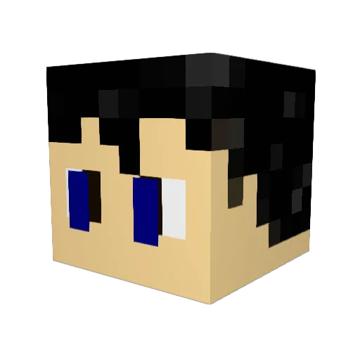 Darkace85 Minecraft avatar head, 3D render