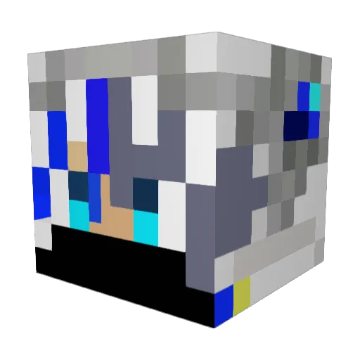 Darkallabout Minecraft avatar head, 3D render