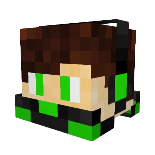 Darkar0452 Minecraft avatar head, 3D render