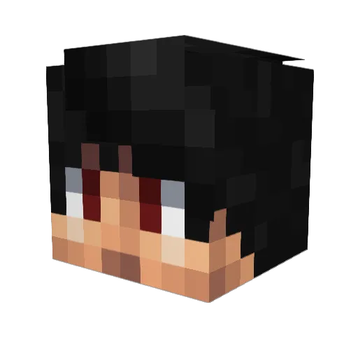 Darkarius1 Minecraft avatar head, 3D render