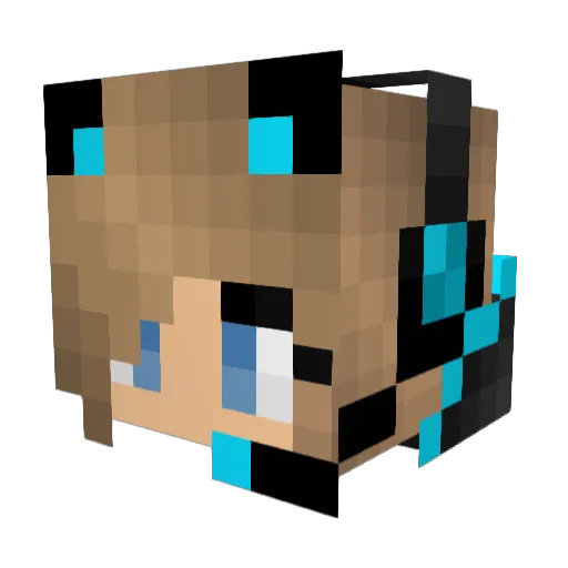 Darkarthaz Minecraft avatar head, 3D render