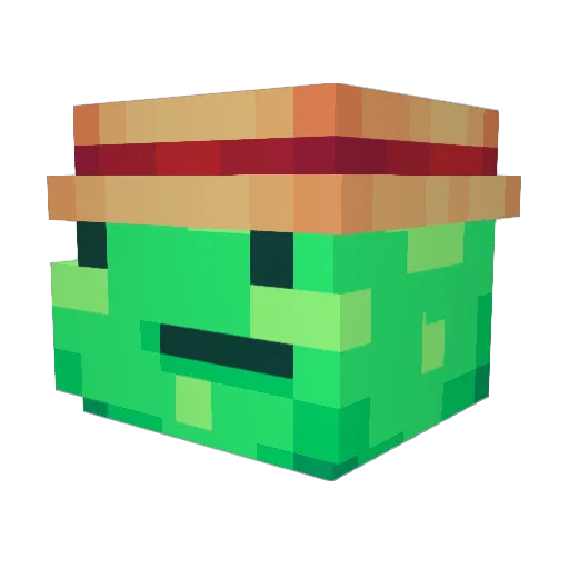 Darkathas Minecraft avatar head, 3D render