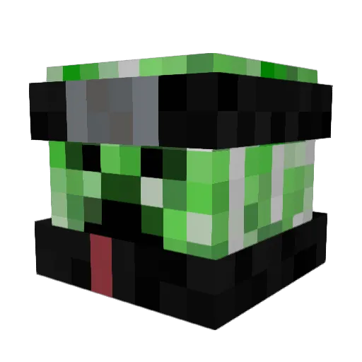 DarkbIood Minecraft avatar head, 3D render