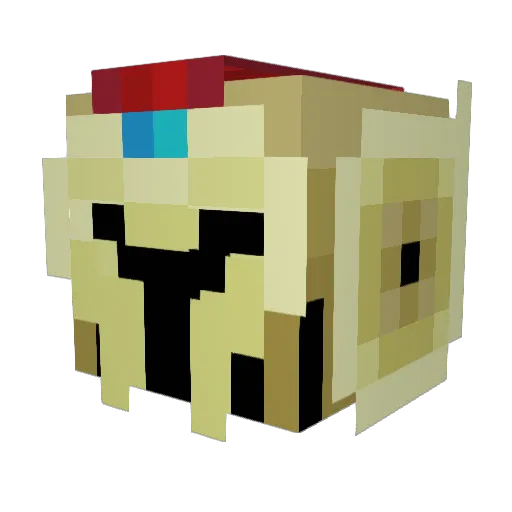 DarkbaraYT Minecraft avatar head, 3D render