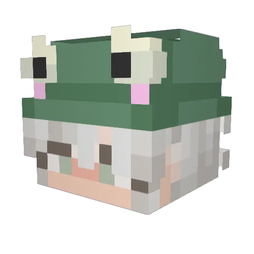 Darkbat2004 Minecraft avatar head, 3D render