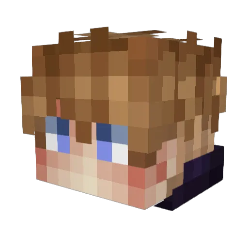 Darkboy2 Minecraft avatar head, 3D render