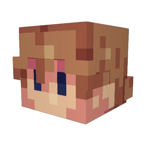 Darkdance10 Minecraft avatar head, 3D render