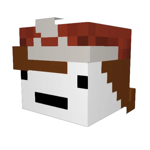 Darkdanic Minecraft avatar head, 3D render