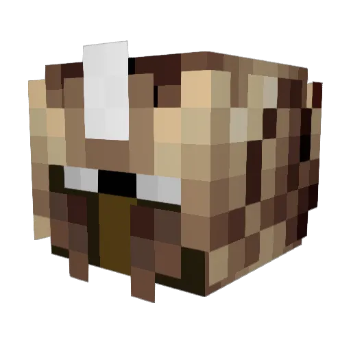 Darkde Minecraft avatar head, 3D render