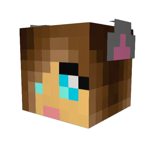 Darkdracon Minecraft avatar head, 3D render
