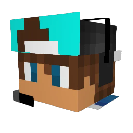 Darkdrago22 Minecraft avatar head, 3D render