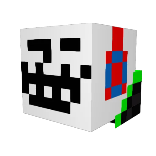 Darkdrainer7 Minecraft avatar head, 3D render