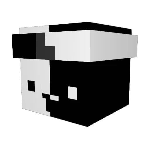 DarkeNeCmoi Minecraft avatar head, 3D render