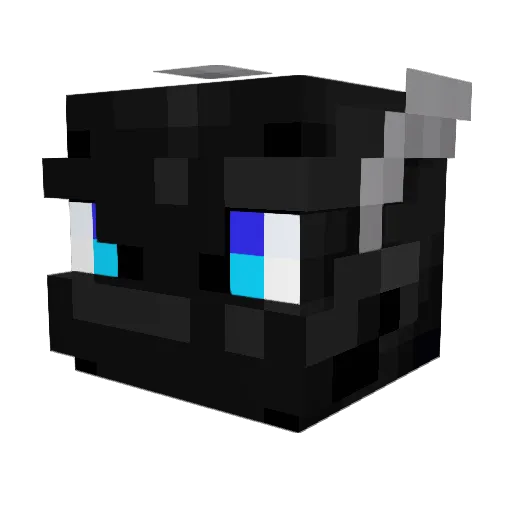 DarkeShadow68 Minecraft avatar head, 3D render