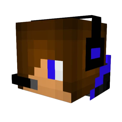 Darke_Cypher Minecraft avatar head, 3D render