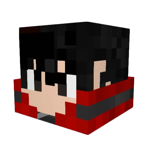 Darkedlol Minecraft avatar head, 3D render