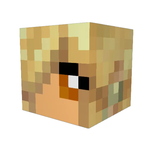 Darkeev Minecraft avatar head, 3D render