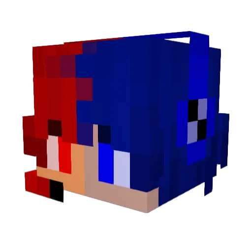 Darkel_Who Minecraft avatar head, 3D render