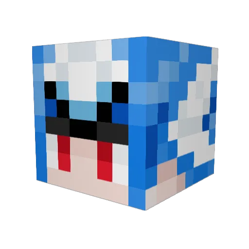 Darkelf64x Minecraft avatar head, 3D render