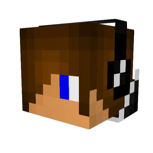 Darkelite Minecraft avatar head, 3D render