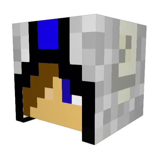 DarkendNitemare Minecraft avatar head, 3D render