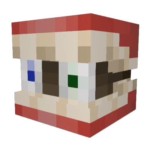 Darkendfox Minecraft avatar head, 3D render