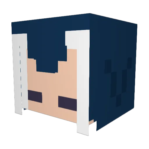 DarkenedCarnage Minecraft avatar head, 3D render