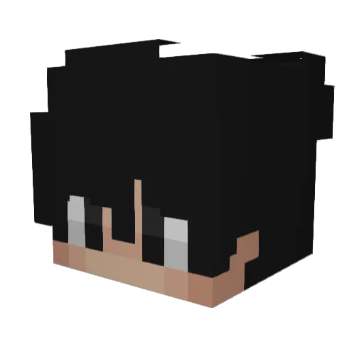 DarkenedGhost Minecraft avatar head, 3D render