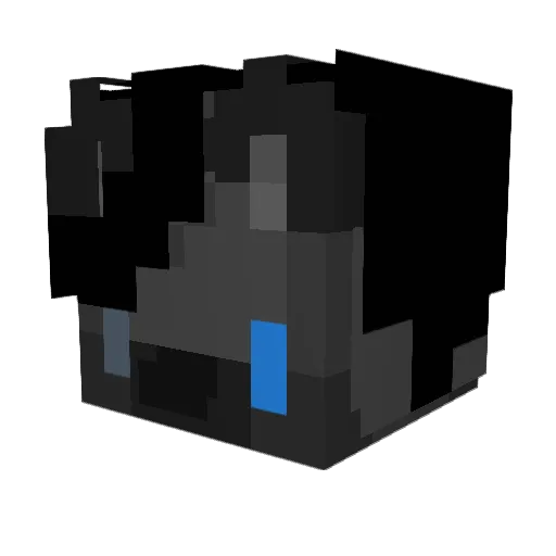 DarkenedSide Minecraft avatar head, 3D render