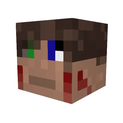 Darkenstien77 Minecraft avatar head, 3D render