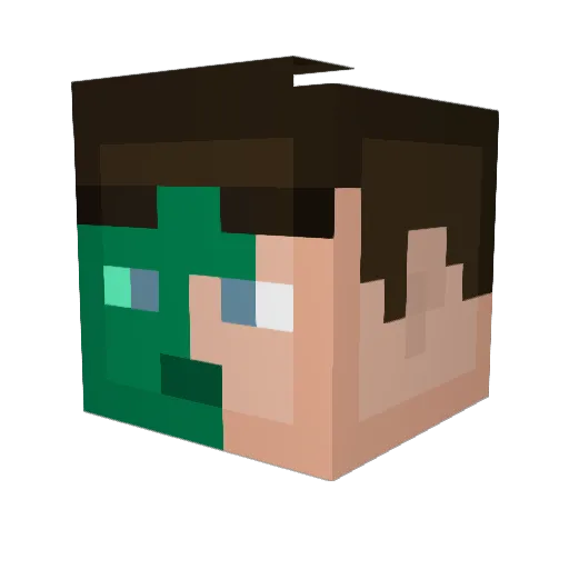 Darker366 Minecraft avatar head, 3D render