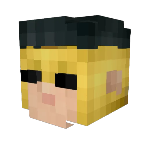 Darker7516 Minecraft avatar head, 3D render