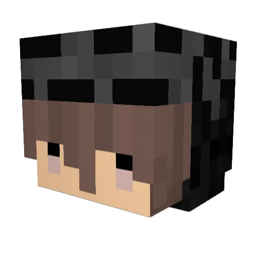DarkerPast Minecraft avatar head, 3D render