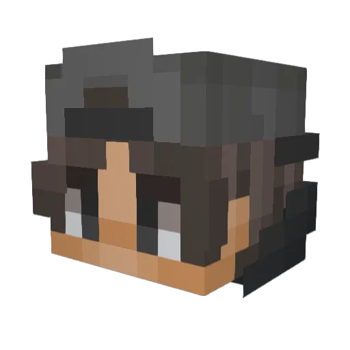 DarkerShadows Minecraft avatar head, 3D render