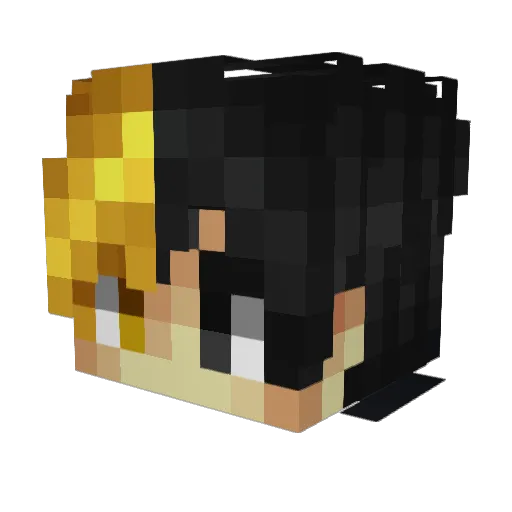 DarkerTV Minecraft avatar head, 3D render