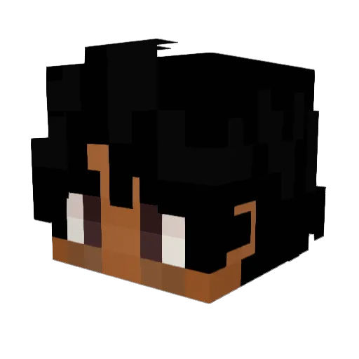DarkestDash Minecraft avatar head, 3D render