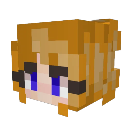 DarkestDeath Minecraft avatar head, 3D render
