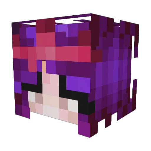 DarkestQueen Minecraft avatar head, 3D render