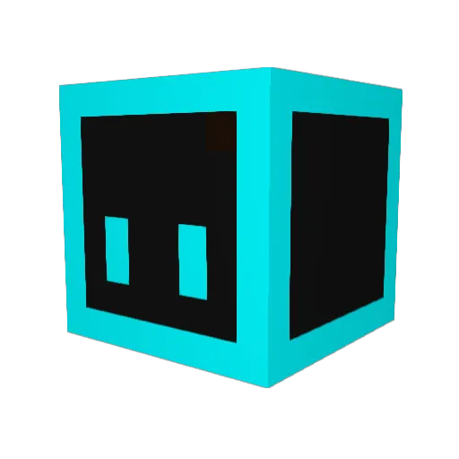 Darkestblack9 Minecraft avatar head, 3D render
