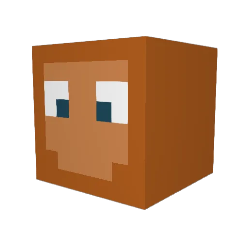 Darkestisdarkest Minecraft avatar head, 3D render