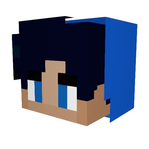 Darkestmind_ Minecraft avatar head, 3D render