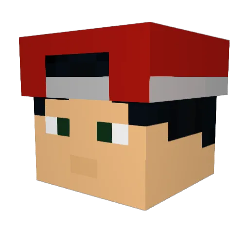 Darketal Minecraft avatar head, 3D render