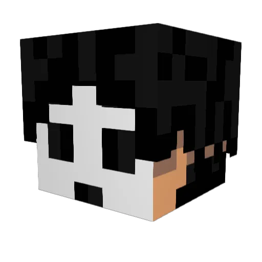 Darketer22 Minecraft avatar head, 3D render