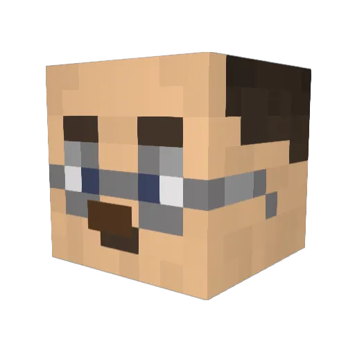 Darkeyes21 Minecraft avatar head, 3D render