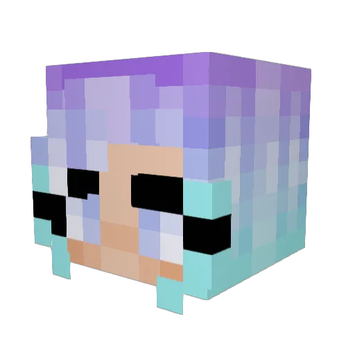 Darkeyres Minecraft avatar head, 3D render