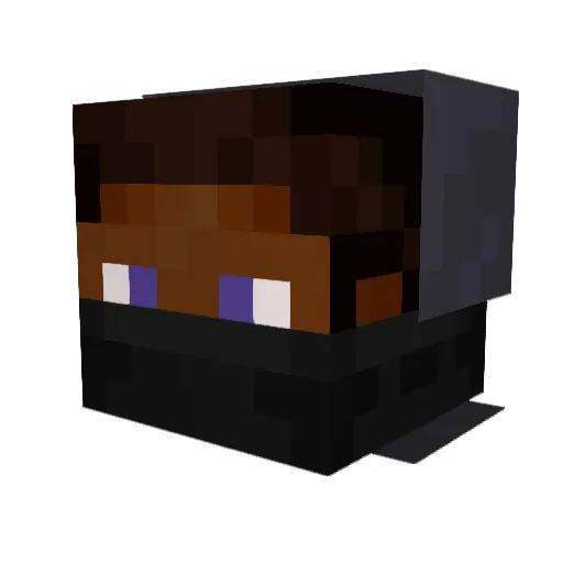 Darkezeli Minecraft avatar head, 3D render